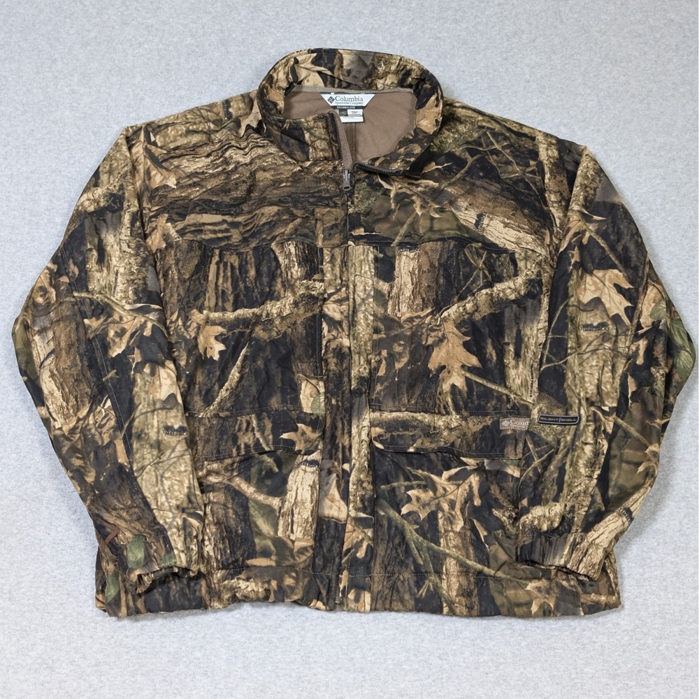Columbia Interchange Timberwolf Camo Jacket Mens Size 2X Hunting Full Zip
